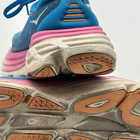 Hoka One One W Bondi 8 Women’s Size 8B 1127954 CSAA coastal Sky Running Shoes - Picture 11 of 12